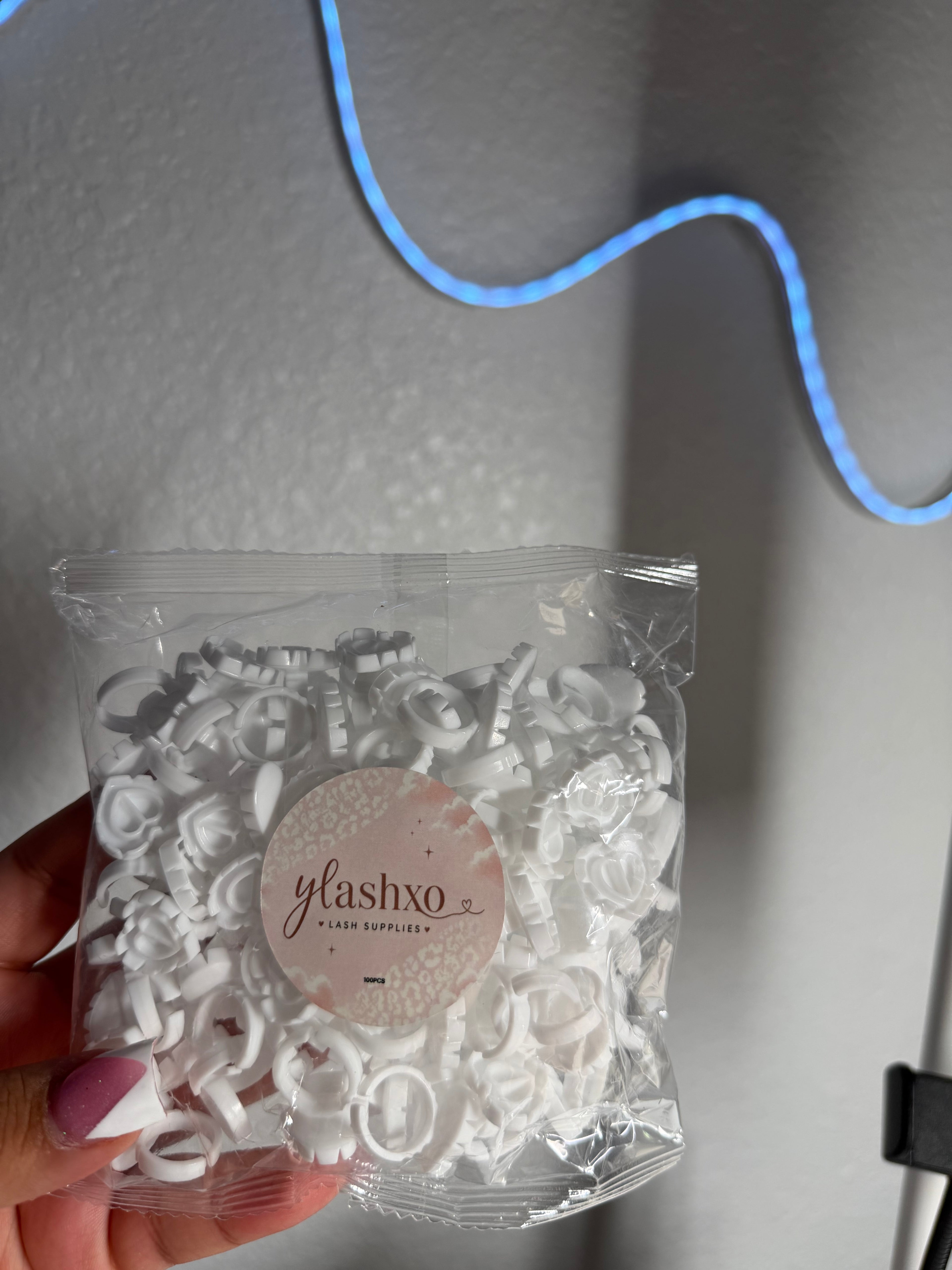 Heart shape glue rings