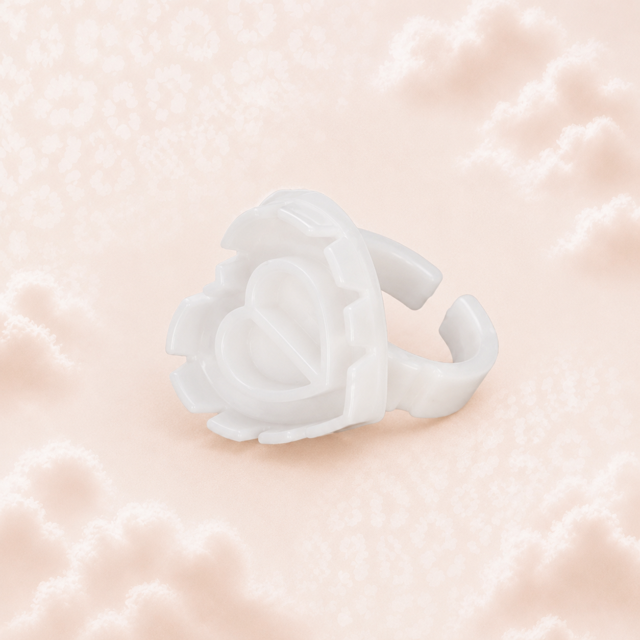 Heart shape glue rings
