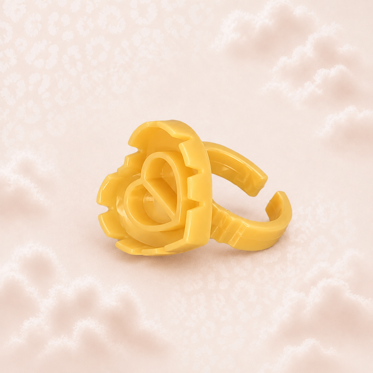 Heart shape glue rings